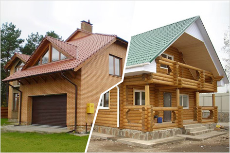 деревянный или кирпичный дом
